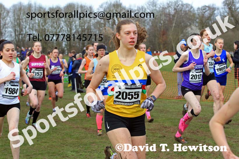 Womens Under-17s 2023 UK CAU Inter Counties Cross Country Champs, Prestwold Hall, Loughborough. Photo: David T. Hewitson/Sports for All Pics